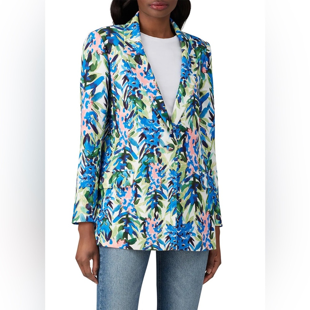 Badgley Mischka Multi Floral Print Blazer